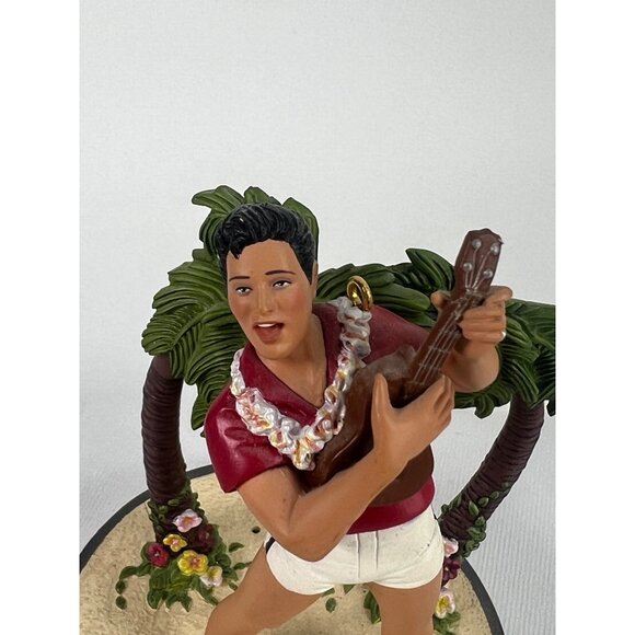 Elvis Presley Blue Hawaii 2002 Carlton Christmas Musical Ornament Works - Picture 2 of 6